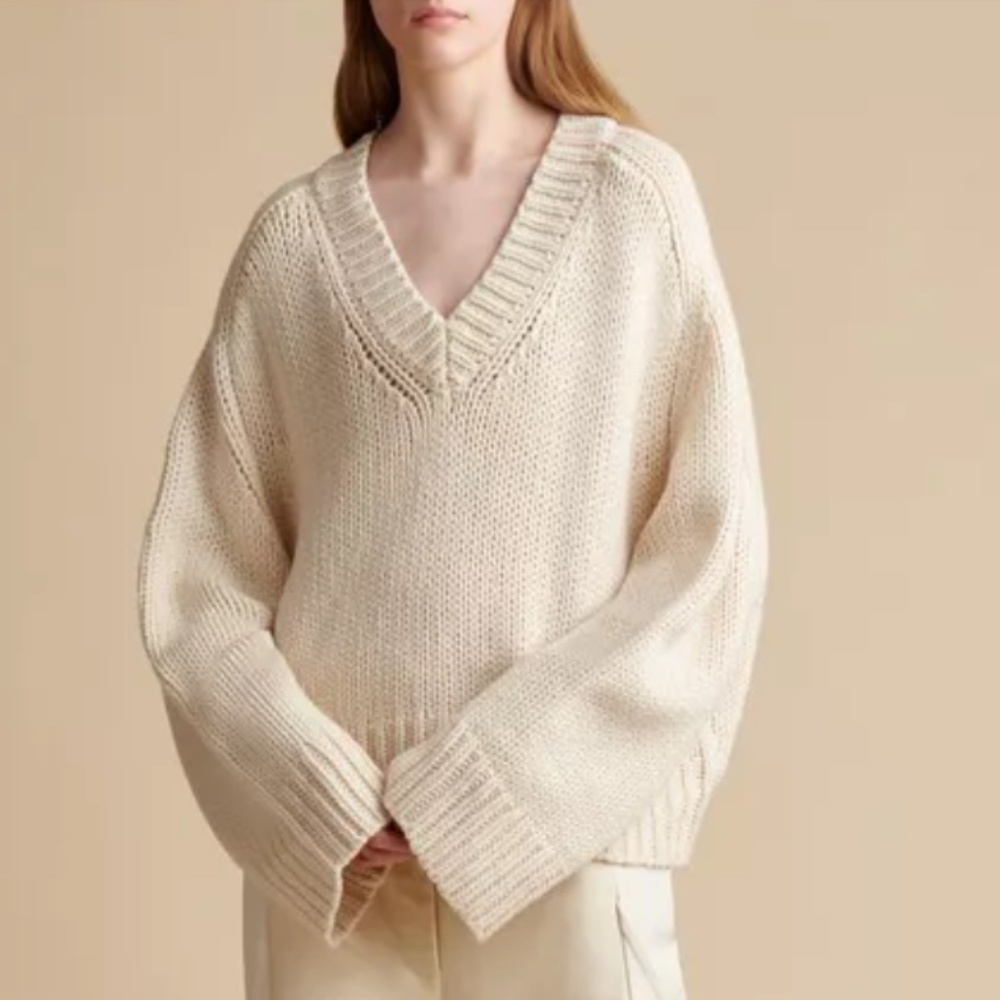 Khaite Lucinda Sweater Cream NWT